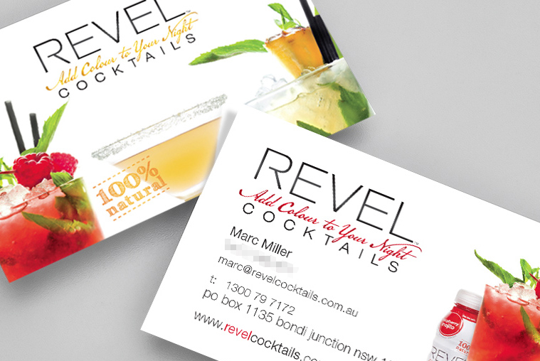 revel cocktails logo design
