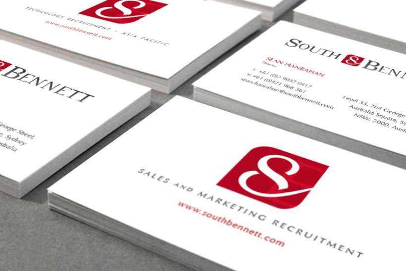 South and Bennett Recruitment Services business cards